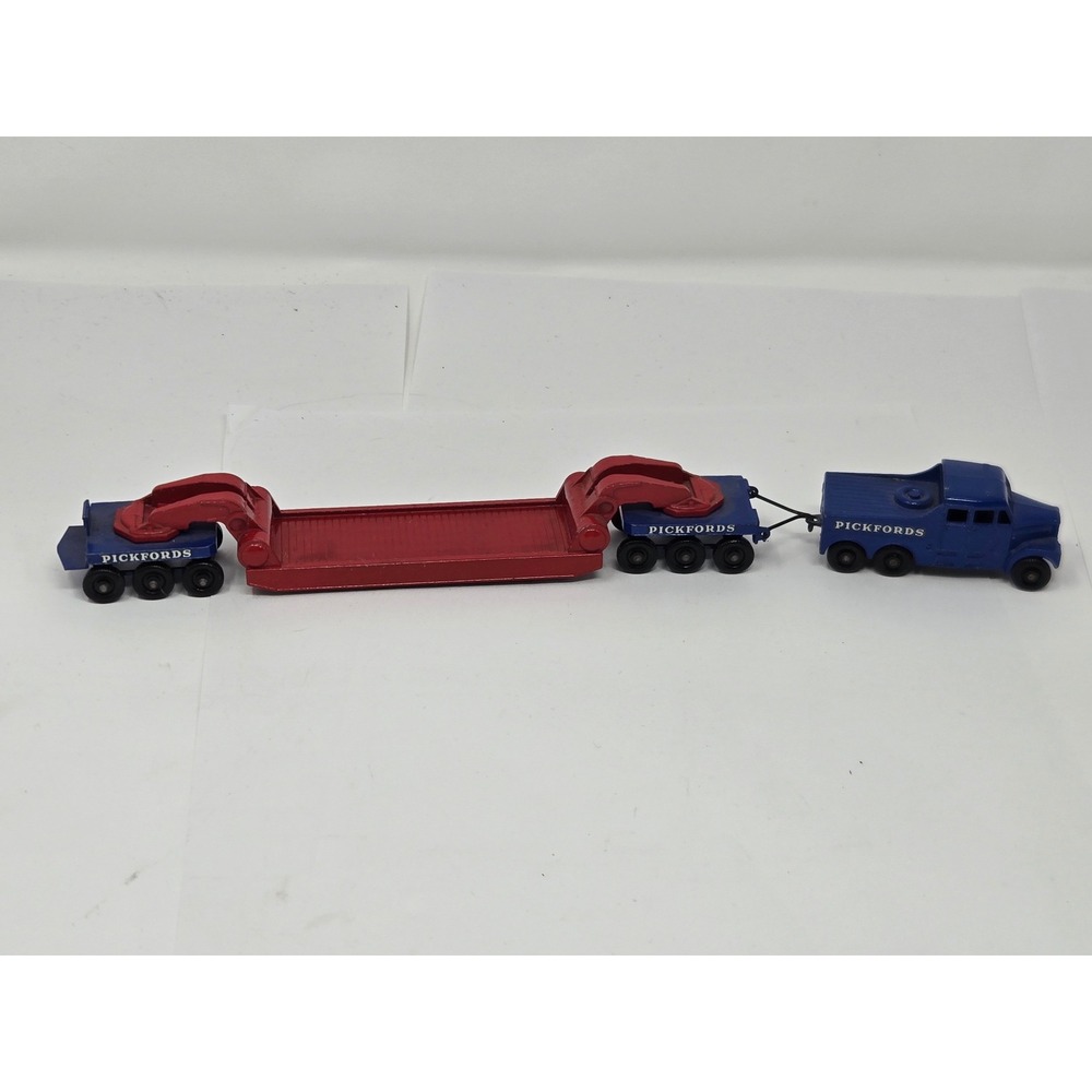 Vintage Matchbox Lesney No 3 Pickfords Scammell 6x6 Tractor Low Loader Trailer
